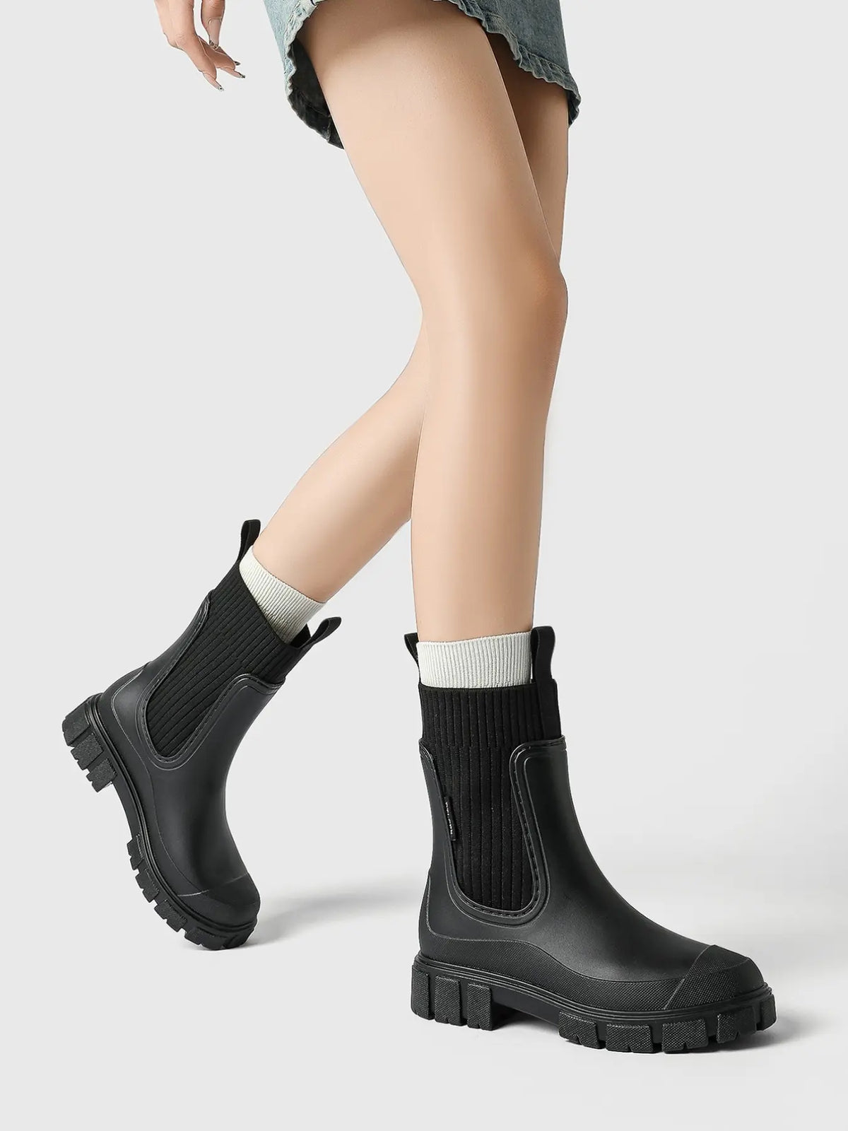 Women's Waterproof Rain Boots | Round Toe Non-Slip Outdoor Boots