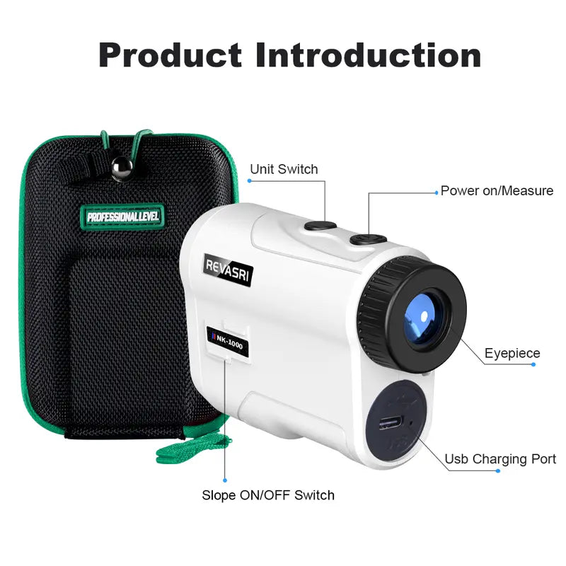 1000yd Golf Laser Rangefinder – Slope, Flag Lock & Vibration