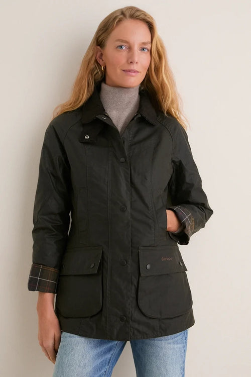 Women's Waxed Cotton Jacket | Classic Waterproof Country Coat
