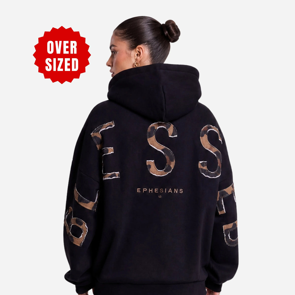 Kingdom Essential Patchwork Oversized Hoodie