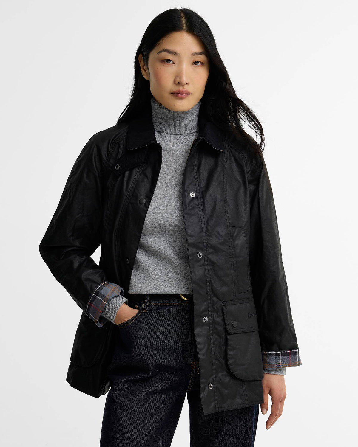 Women's Waxed Cotton Jacket | Classic Waterproof Country Coat