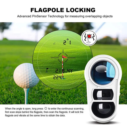 1000yd Golf Laser Rangefinder – Slope, Flag Lock & Vibration